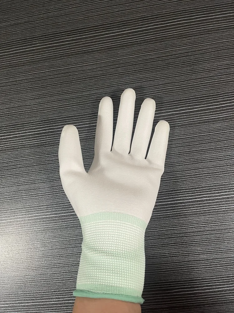 Фото Маслостойкие и износостойкие Перчатки Ansell HyFlex 48-100 (12 пар) с нейлоновым полиуретановым покрытием для точной работы белые перчатки №2