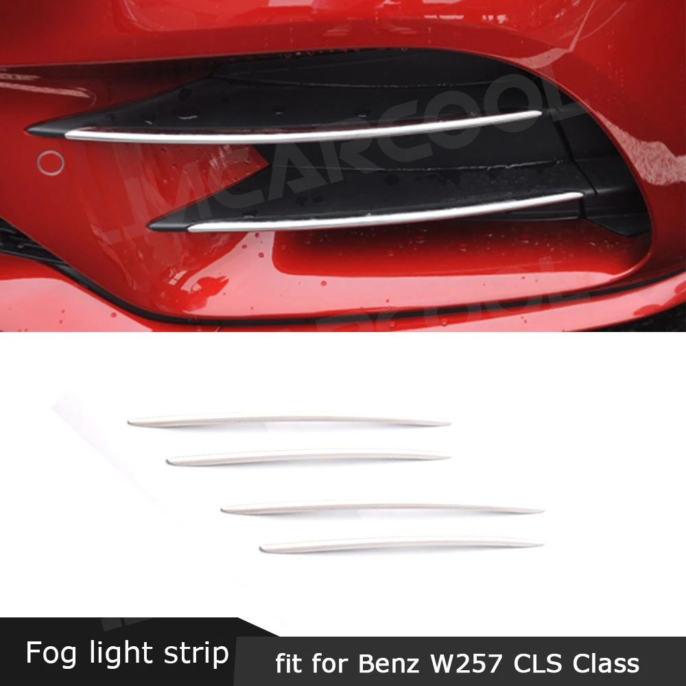 JMCARCOOL полоса передней противотуманной фары из нержавеющей стали для Mercedes Benz CLS Class C257 CLS260 300 350 450 CLS53 AMG 2019 UP
