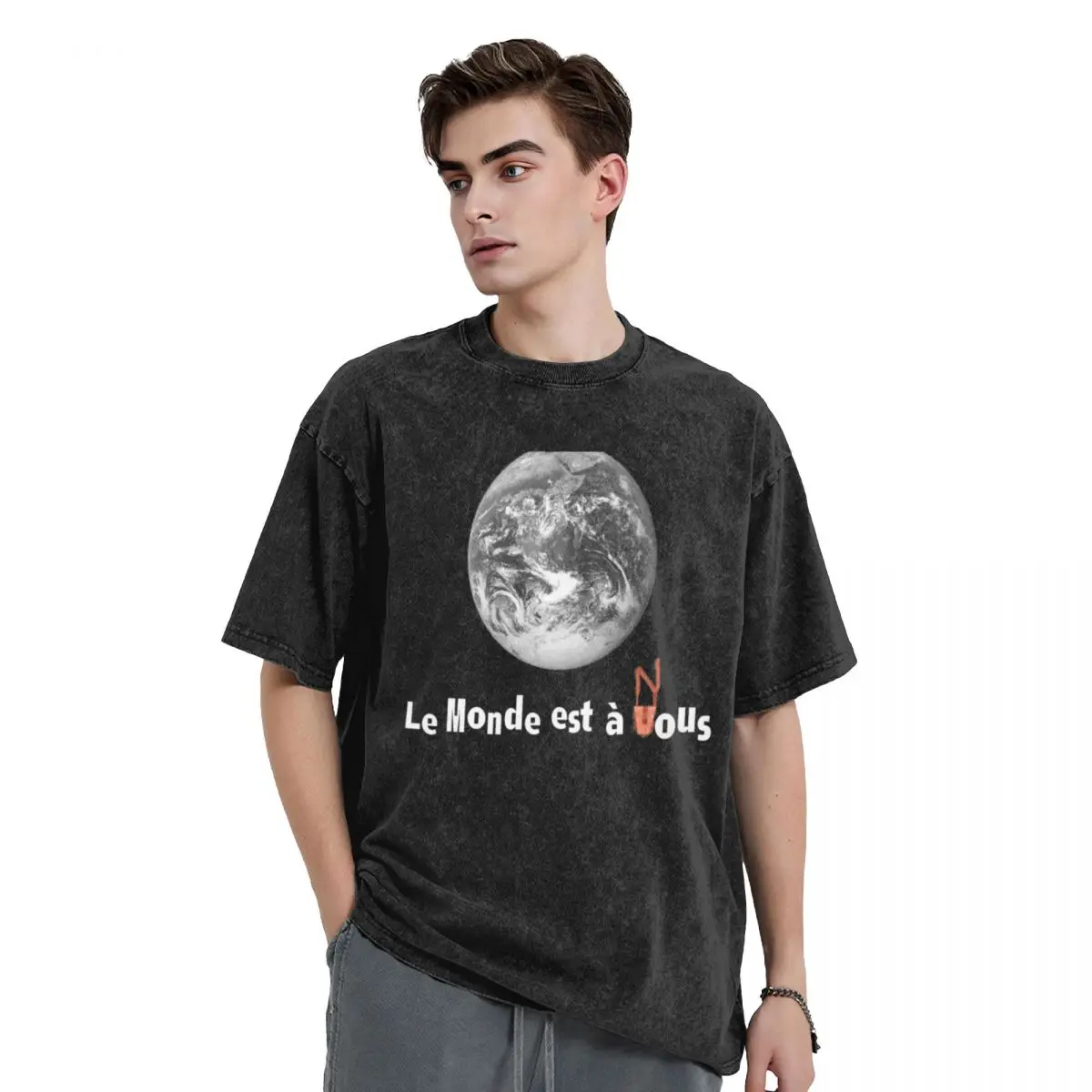 Мужские хлопковые футболки Le World Est A Nous (La Force)