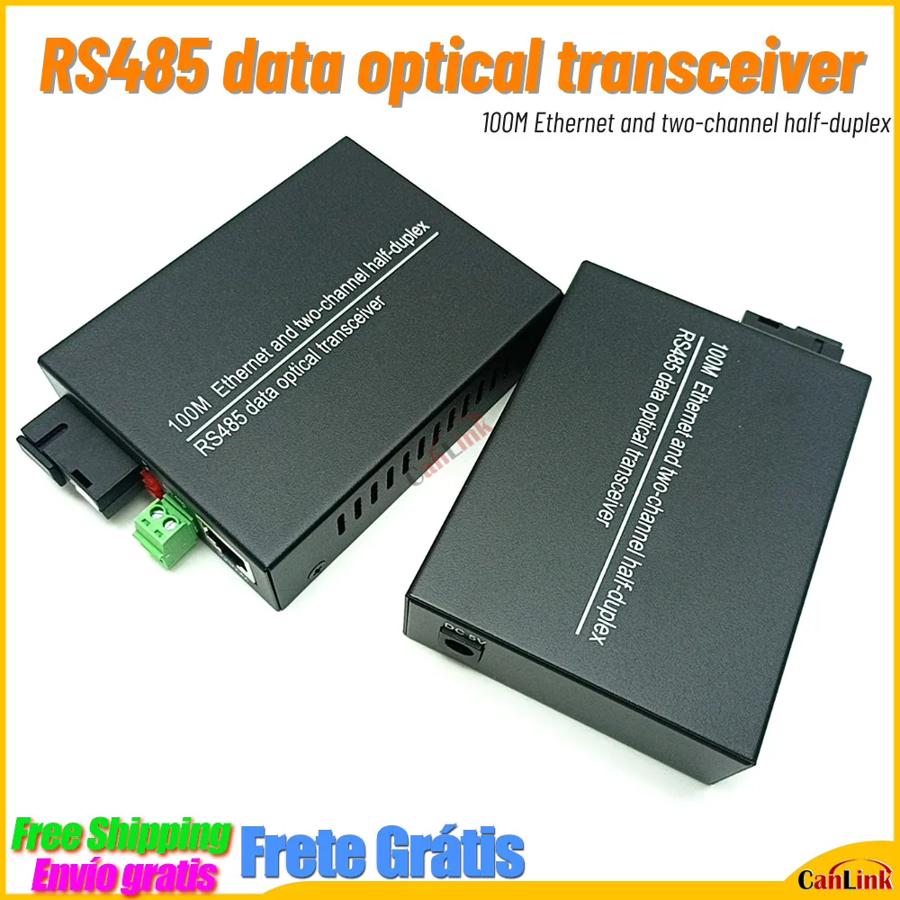 1 пара 1 BIDI RS-485 Simplex SM через оптоволоконный передатчик и приемник RS485, преобразователь расширителя данных с Ethernet 10/100 Мбит/с Оборудование для связи