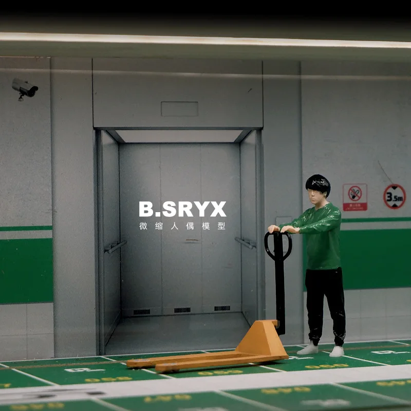 Окрашенные фигурки 1/32 для мальчиков, рабочий трейлер, модель Мини-куклы, стол с песком, сцена, Творческая фотография, реквизит, дисплей