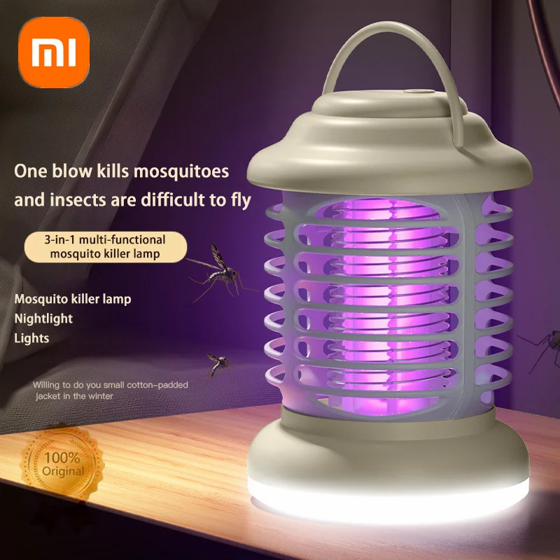 Ловушка для комаров Xiaomi Mijia, уличная электрическая лампа-ловушка для комаров, фиолетовый свет, зарядка через USB, для кемпинга
