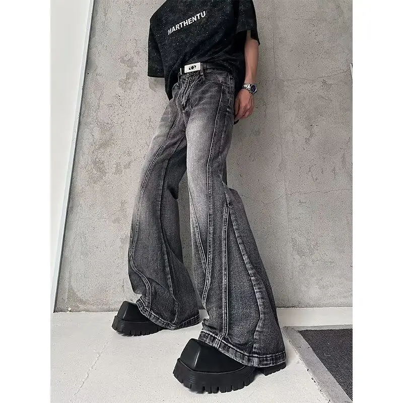 Американский Gyaru Acubi Alt Grunge Лоскутные джинсы Брюки Женские Pantalones De Mujer Широкие брюки Уличный панк Harajuku Винтаж