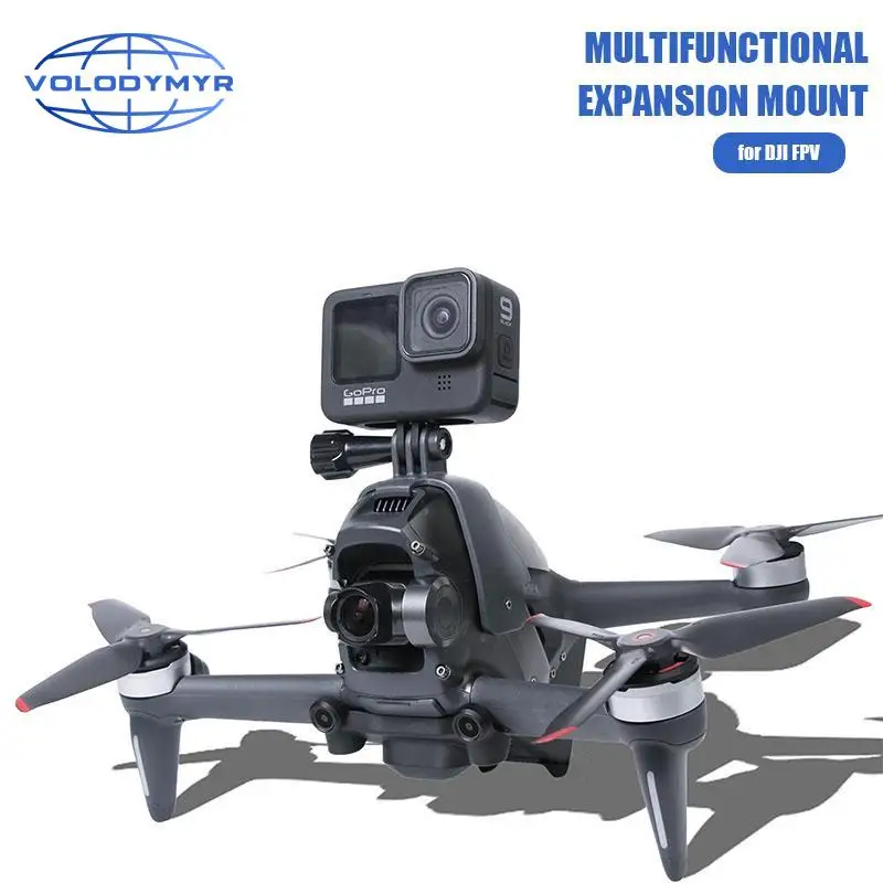 Верхний кронштейн для камеры VOLODYMYR для GoPro, адаптер для спортивной экшн-камеры, держатель, фиксированный комплект расширения для аксессуаров DJI FPV