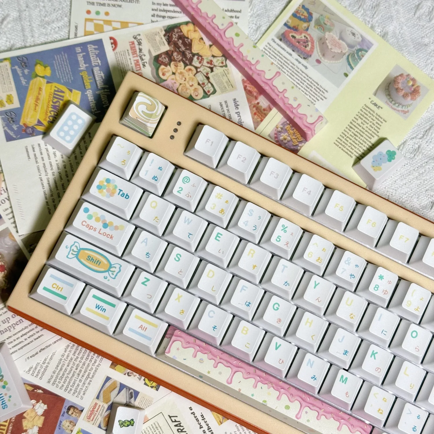 133 клавиши милые конфеты тема Keycaps PBT краситель сублимации XDA вишневые Keycaps для 64/75/84/104/108 механическая клавиатура DIY Keycap