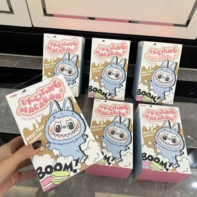 Оригинальная фигурка Monster Labubu V1 с глухой коробкой Heartbeat Macarons, виниловое лицо, милая кукла, игрушка на день рождения, загадочная коробка, подарок