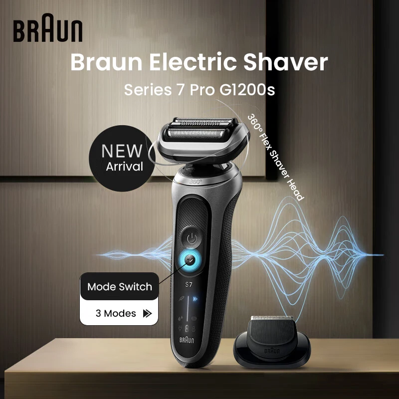Бритва Braun Series 7 Pro электробритва 3 с плавающими лезвиями, перезаряжаемая бритва 72-G7000cc 72-G1200s с зарядным устройством для путешествий