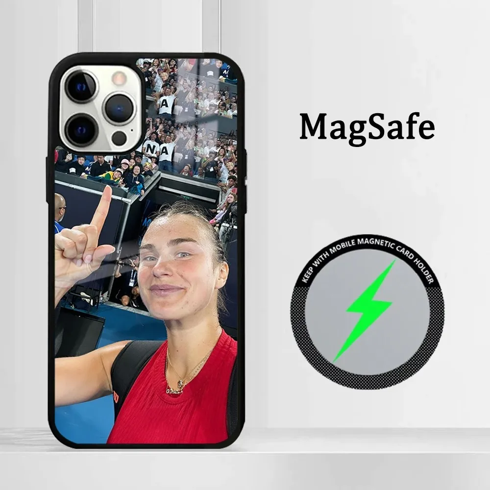 Фото Популярный чехол для телефона Star A-Aryna S-Sabalenka для iPhone 15 14 13 12 11 Pro Max Plus Mini с магнитным зеркалом №4