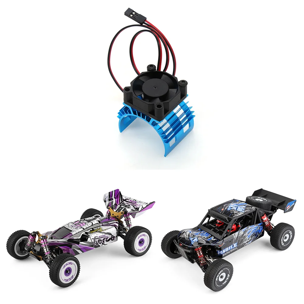 Фото Для WLtoys A959-B 144001 124019 RC Car алюминиевый сплав крышка радиатора двигателя с охлаждающим вентилятором для двигателя 540 550 3650, 1 №3