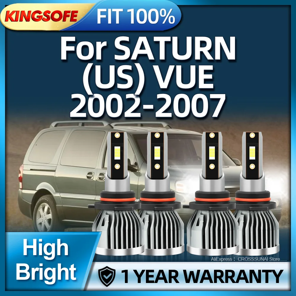 2/4 шт. фонари головного света 180 Вт, высокая мощность HB4 HB3 Turbo Lamp 6000K, автомобильные фонари для SATURN (US) VUE 2002 2003 2004 2005 2006 2007