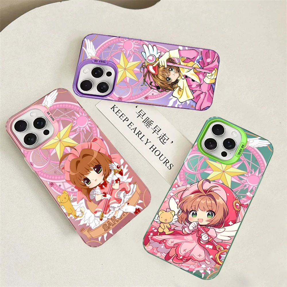 Чехол для телефона с изображением аниме Cardcaptor Sakura для IPhone 16, 15, 14, 13, 12, 11 Pro Max X XR XSMAX 8 7 Plus, матовая противоударная задняя крышка
