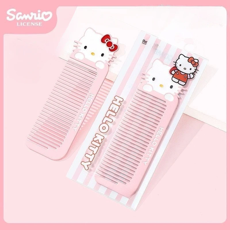 Новая расческа Hello Kitty Cinnamoroll аниме периферийные мини портативная мультяшная расческа студенческая мода милая металлическая расческа личность