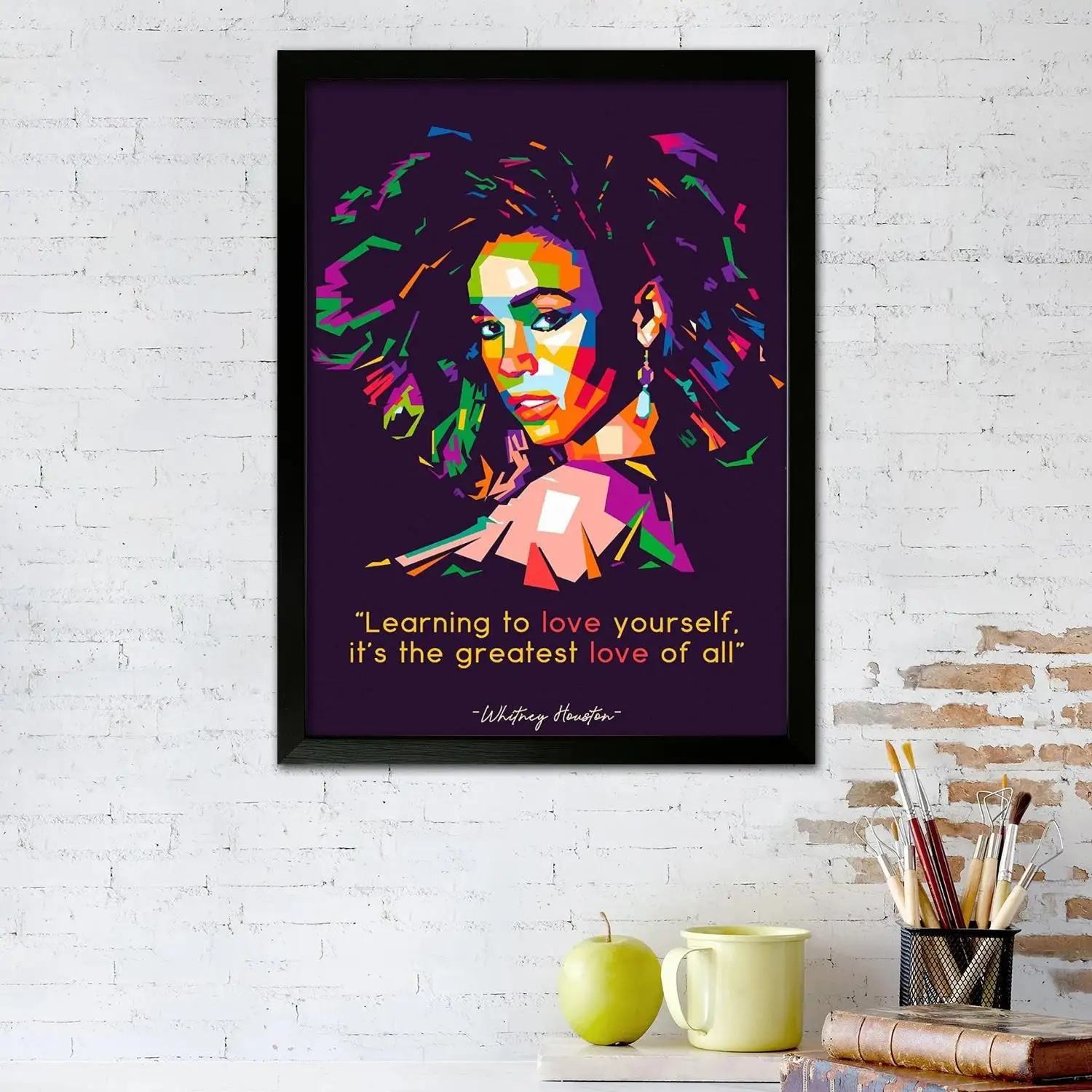 Фото Плакат на холсте Whitney Houston, настенное искусство, печать с изображением, современная семья, декор для спальни, постеры, декоративная живопись №2