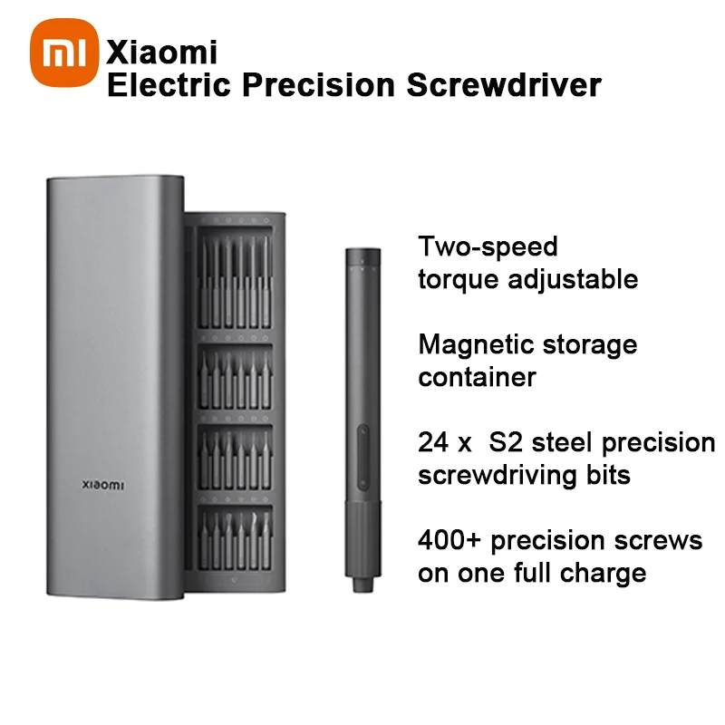 Электрическая прецизионная отвертка Xiaomi, бытовые многофункциональные наборы инструментов для разборки и обслуживания, магнитный поглощающий инструмент