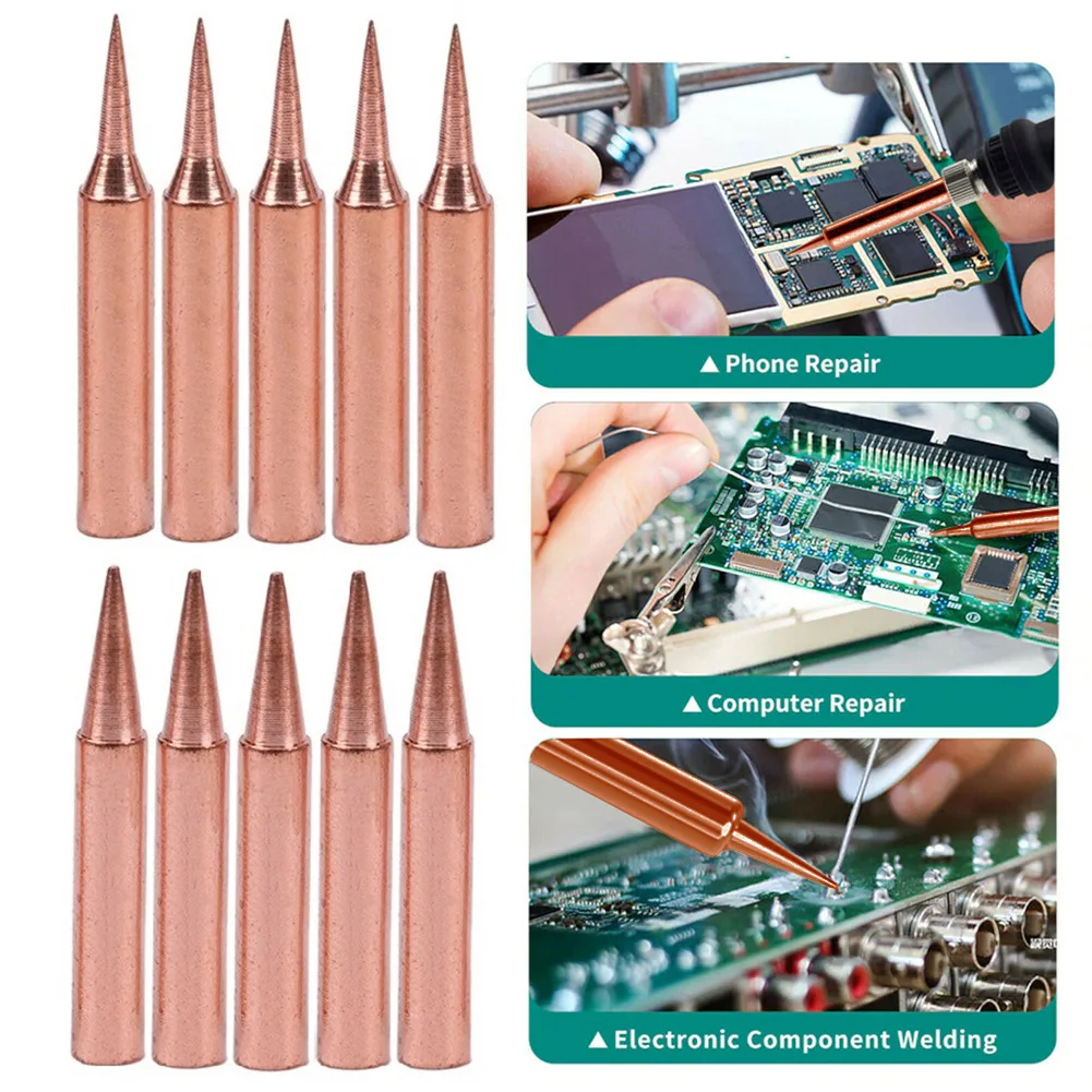 10 шт./набор, медные наконечники для паяльника Saike 900 852d