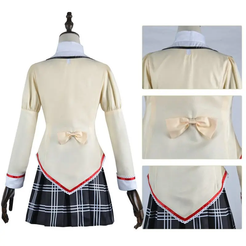 Школьная форма Kaname Madoka Cos Kameka Madoka Akami Flame Asamimi Miki Saya Kazakura Kyoko C Uniform Akemi Homura