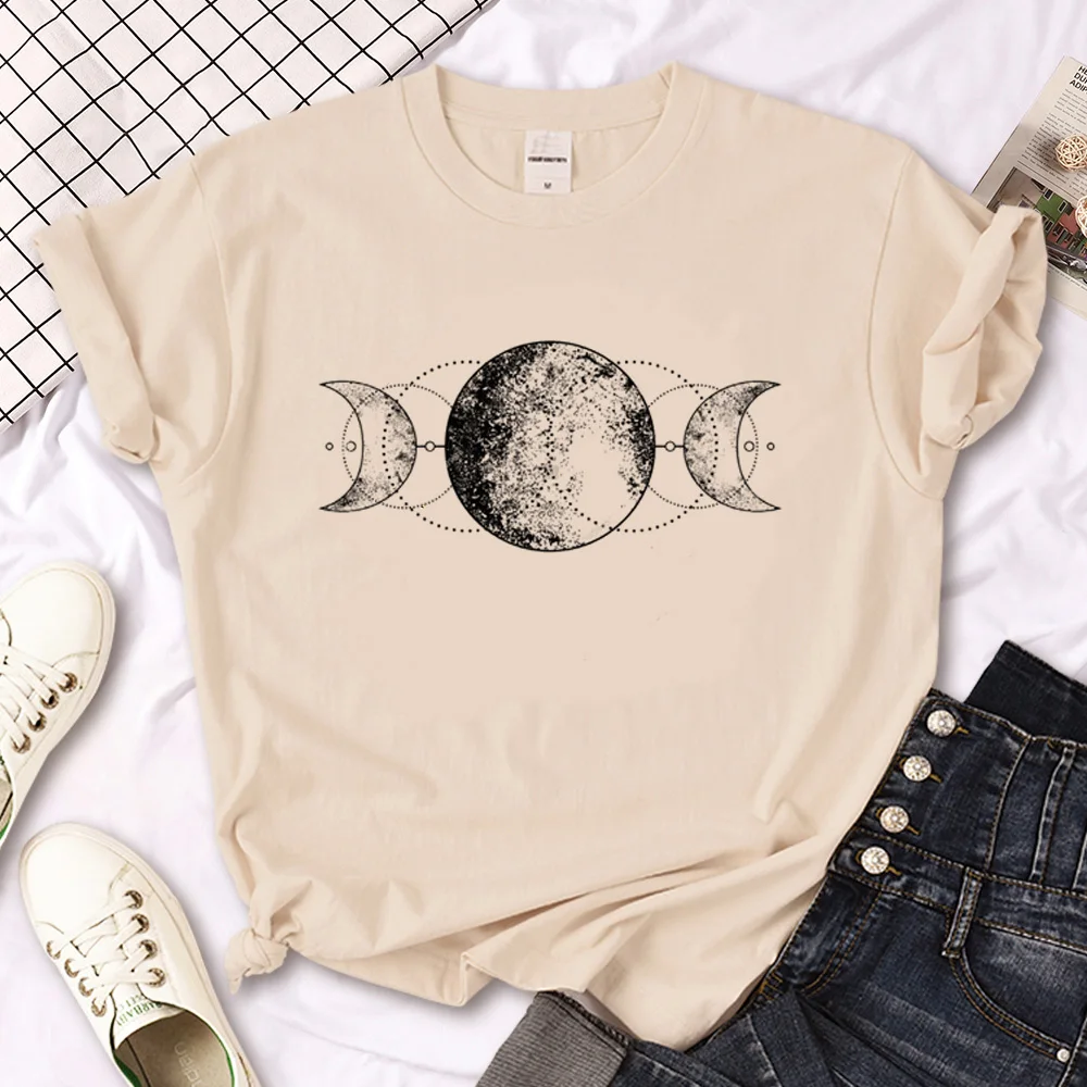 Фото Moon Space Женская забавная футболка Y2K harajuku женский топ y2k уличная одежда, забавная одежда №3
