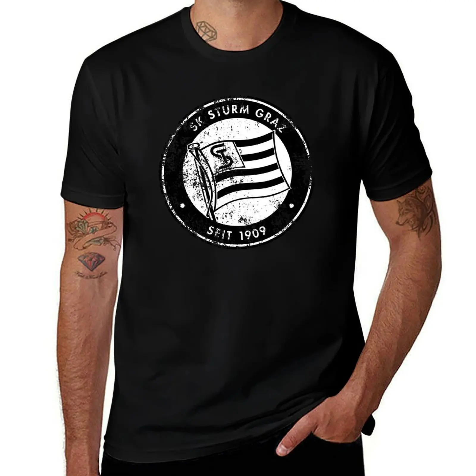 Футболка Sturm Graz, мужские футболки с рисунком, мужская футболка, хлопковая футболка