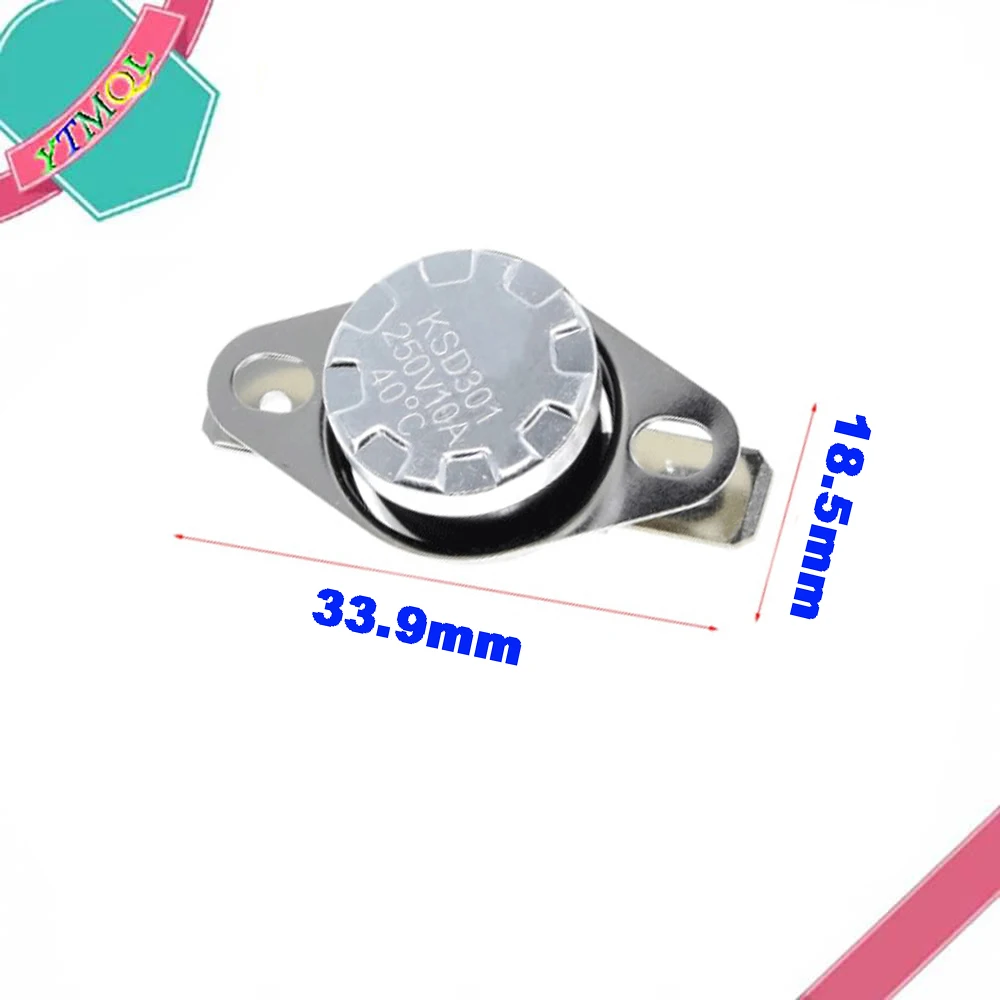 Фото 1 шт. Bi balt Buka KSD301 10A 250 В 40-135 Derajat Bakelite KSD-301 Термостат Saklar Suhu Sensor 50 60 65 70 75 80 90 100 №3