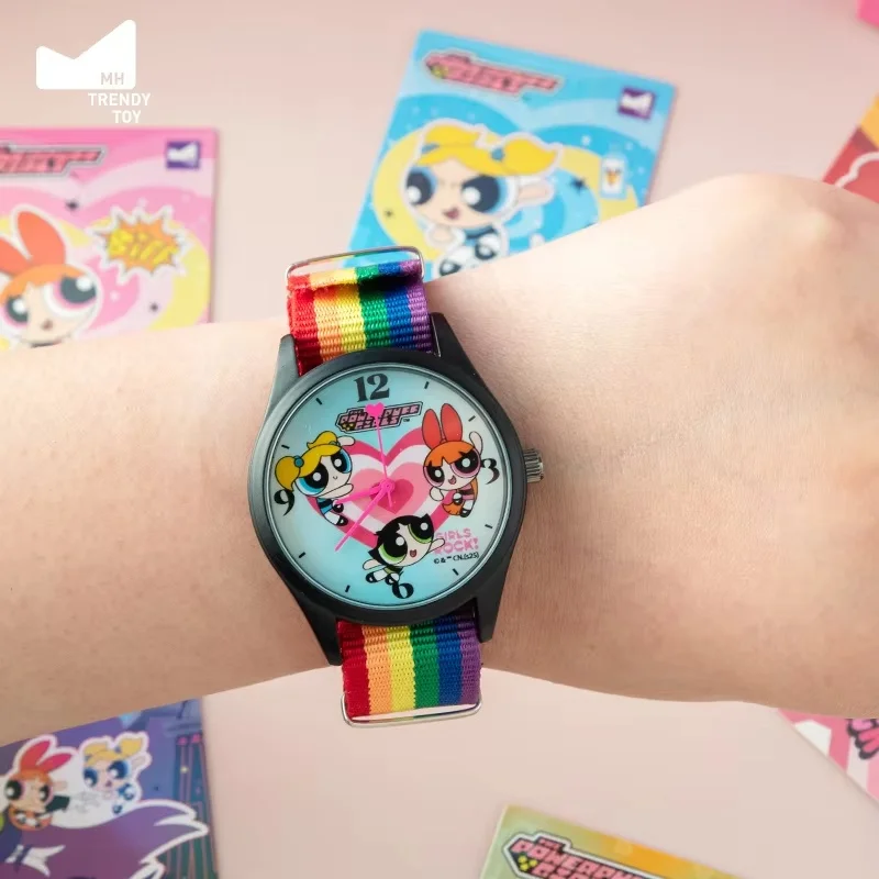 Фото Часы Powerpuff для девочек, слепая коробка, милая крутая серия, милая мини-фигурка, загадочные коллекционные игрушки, модные аксессуары, детский подарок для фанатов №2