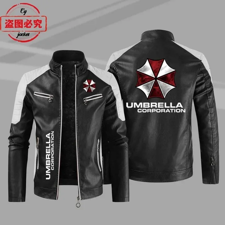 Кожаная куртка с логотипом компании Umbrella Company, мужская четырехсезонная кожаная куртка Biohazard Punisher, ветрозащитный костюм для верховой езды