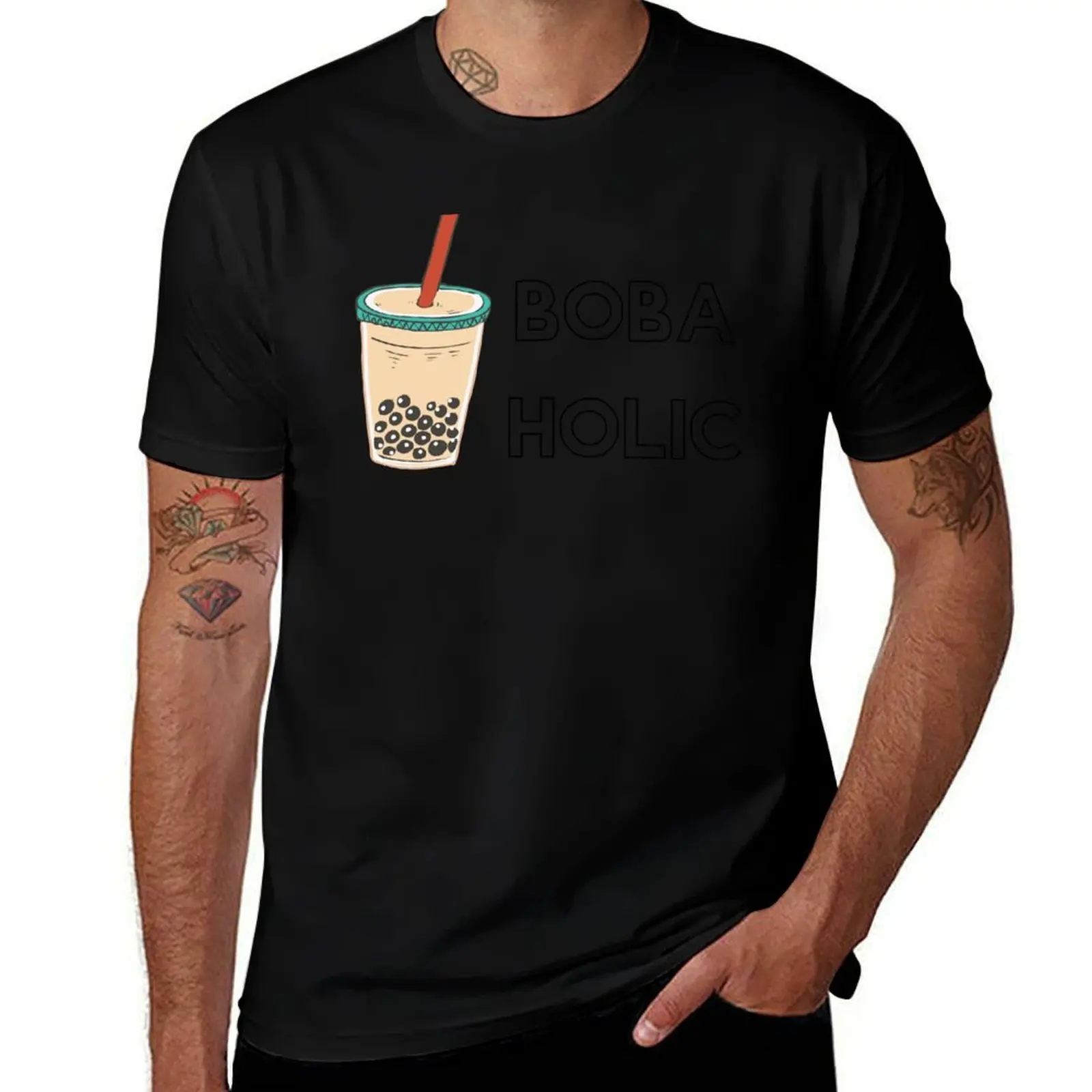 Футболка BOBA-HOLIC, мужская футболка с принтами, футболка с рисунком
