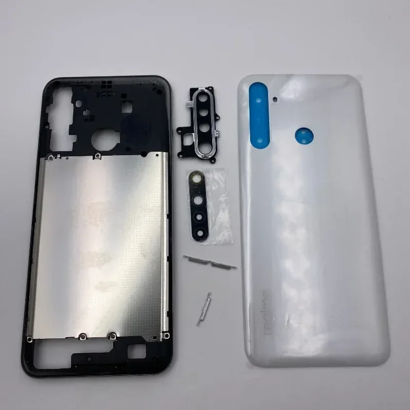 Фото Для Oppo Realme 6i полный корпус средняя рамка аккумулятор задняя крышка корпус панель запасные части №5