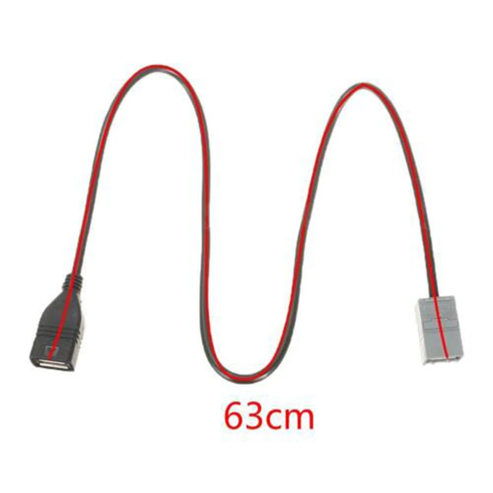 Фото Гнездовой Кабель USB порт 60 см для Jazz для Odyssey чтения флэш-накопителей USB AUX адаптер Порт черный заряжает устройство №3