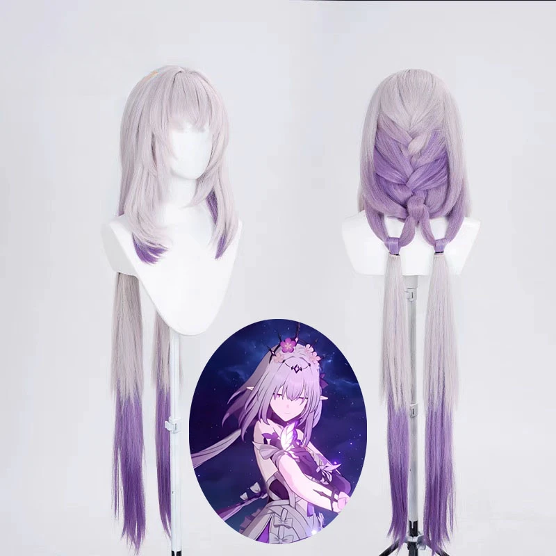 Игра Honkai Star Rail Косплей Касторский парик Фиолетовые длинные волосы Амфорес Парики для Хэллоуина Женщины Девушки Карнавальный парик для косплея