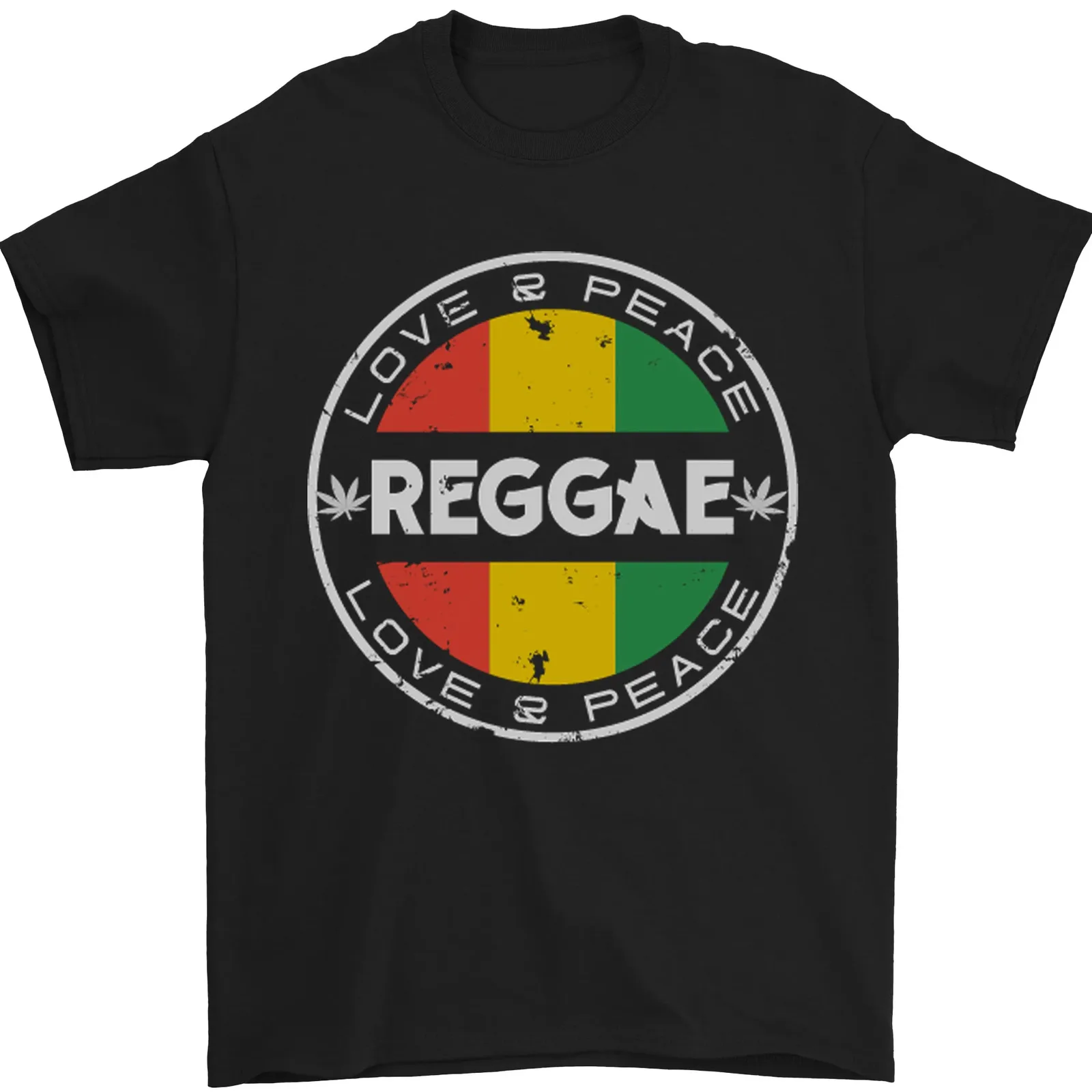 Мужская футболка Love Peace Reggae Music 100% хлопок