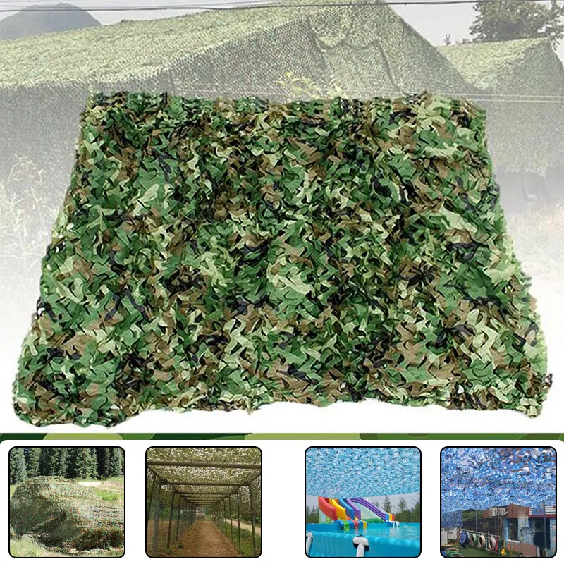 210D Военная камуфляжная сетка для леса, армейская камуфляжная сетка для кемпинга, Солнцезащитная укрытие, палатка, тент, чехол для автомобиля