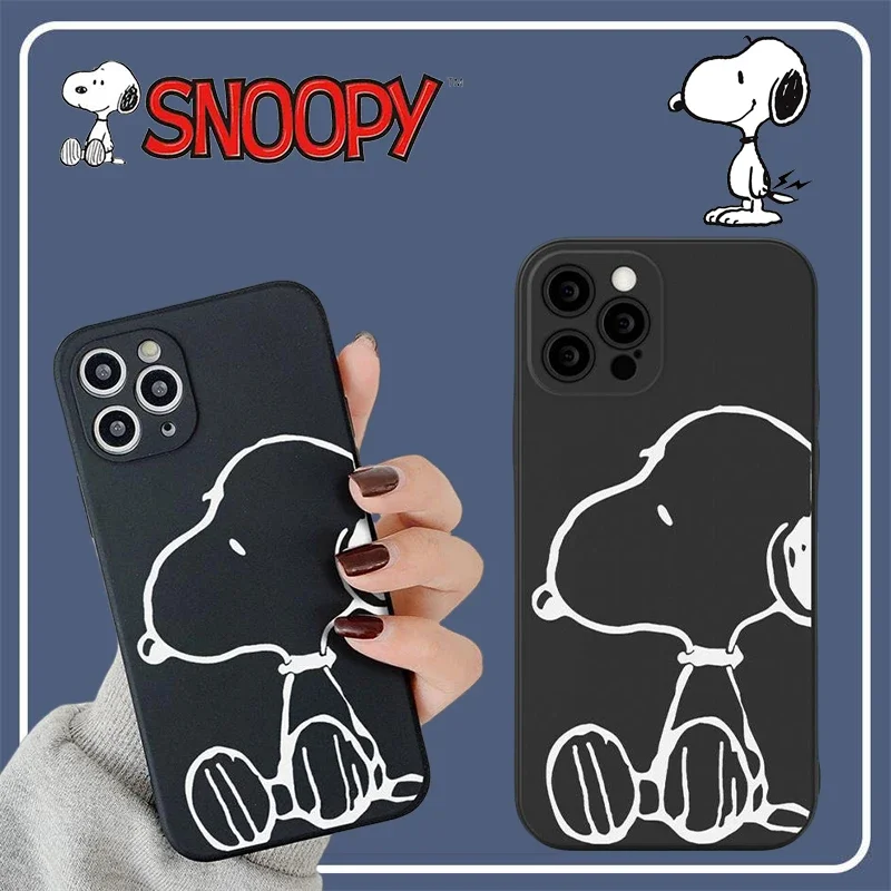 Модный милый чехол для телефона Snoopy для Iphone 14 13 12 11 Pro Max Plus X XS XR противоударный мягкий чехол из ТПУ кавайная игрушка для подарка девушкам