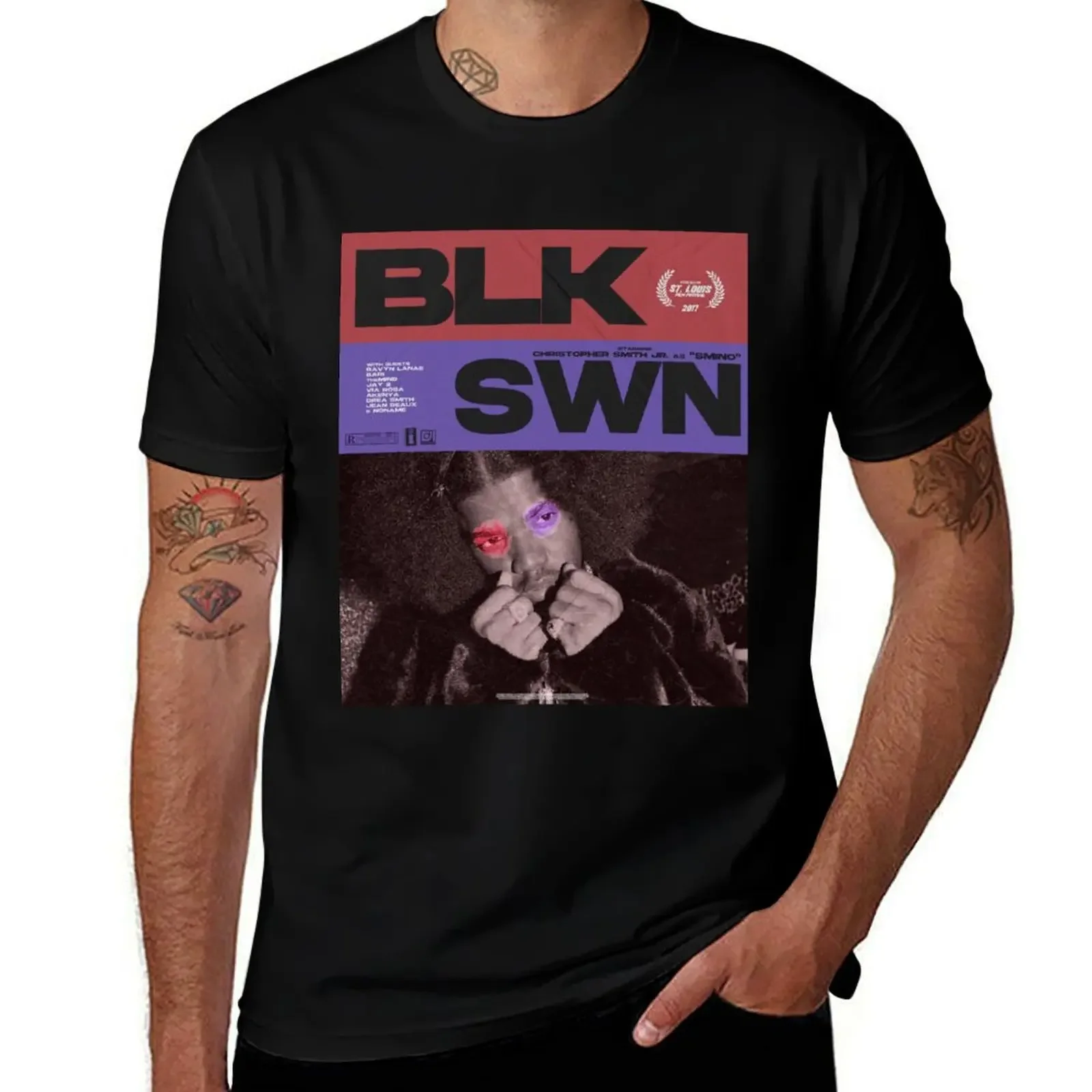 Футболка BLK SWN SMINO, новое издание, незаменимая футболка, футболка большого размера с рисунком, забавные футболки для мужчин