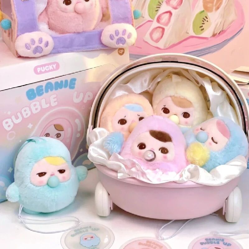 Новая оригинальная 9 см шапочка Pucky Beanie Bubble Up Series слепая коробка, подвеска, милая фигурка, загадочная коробка, подарок, брелок, декор, игрушка на день рождения