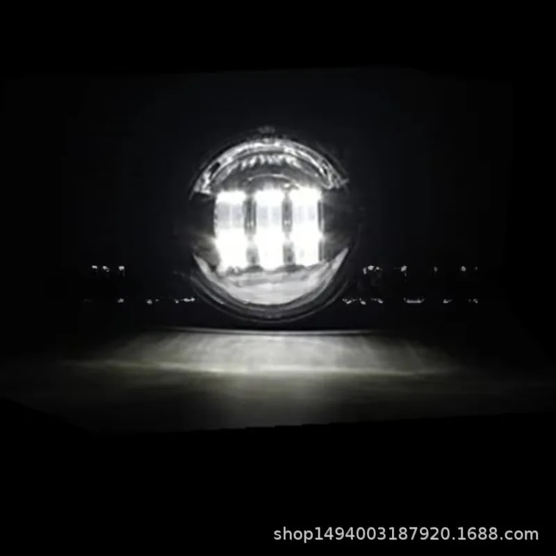 Preemi для Classic FLHR Road King Foglamp Пара 4,5-дюймовых противотуманных фар для мотоцикла 4 1/2 дюйма DRL Halo Ring Проходной вспомогательный свет