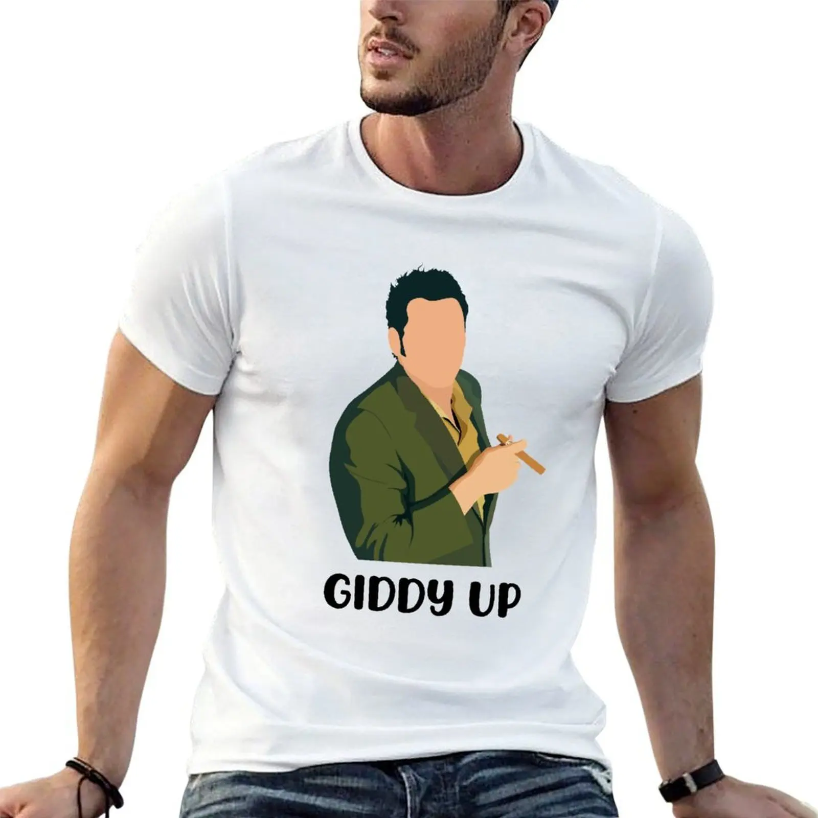 Kramer Giddy Up! Футболка мужская футболка роскошная футболка мужская хлопковая футболка