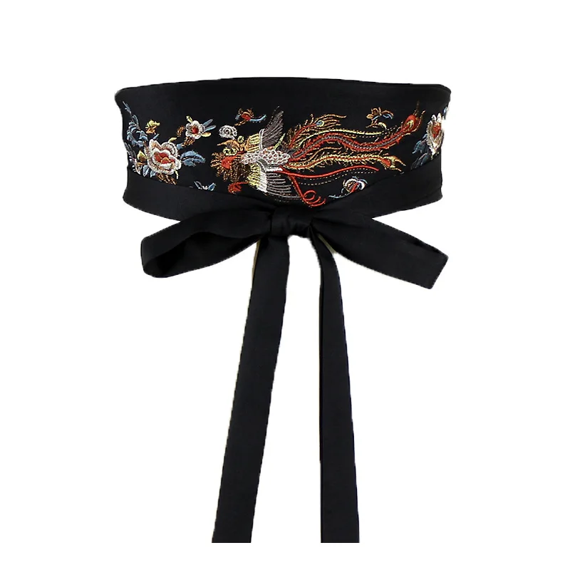Винтажный вышитый широкий пояс Hanfu, корсет, пояс для юбок, регулируемый пояс, традиционный пояс (art.: 3920d1f55fa3d) - 3920d1f55fa3d
