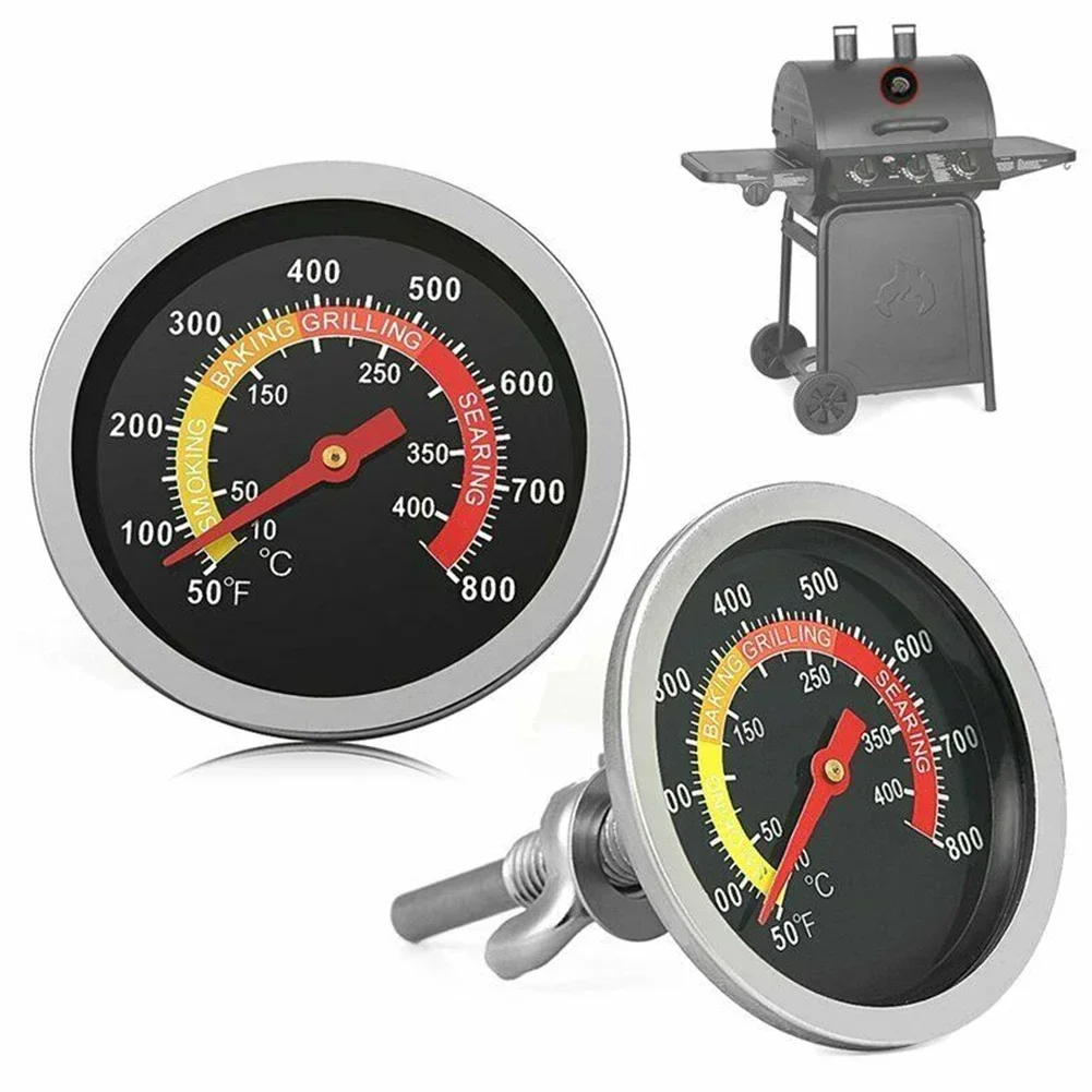Quality Brand New Termometr Temp Gauge Narzędzia do grillowania Części zamienne do grilla Stal nierdzewna 50 ℉ ~800 ℉   wa piec do grilla