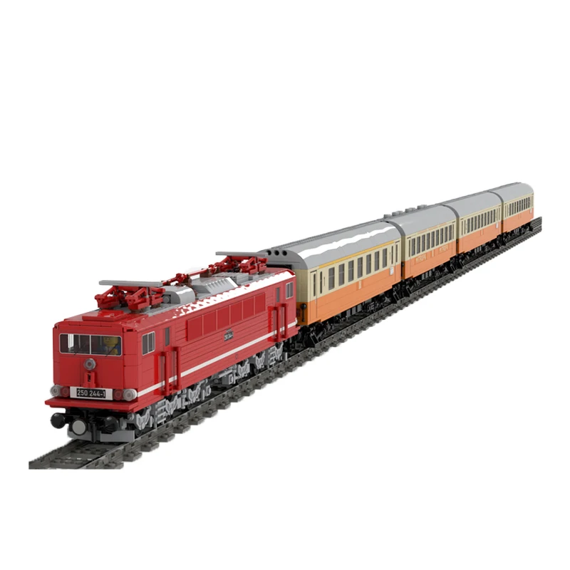 Фото City Express Восток, немецкий железнодорожный электрический локомотив BR250, пассажирские и грузовые каретки, строительный блок, модель, кирпичные игрушки, подарки №2