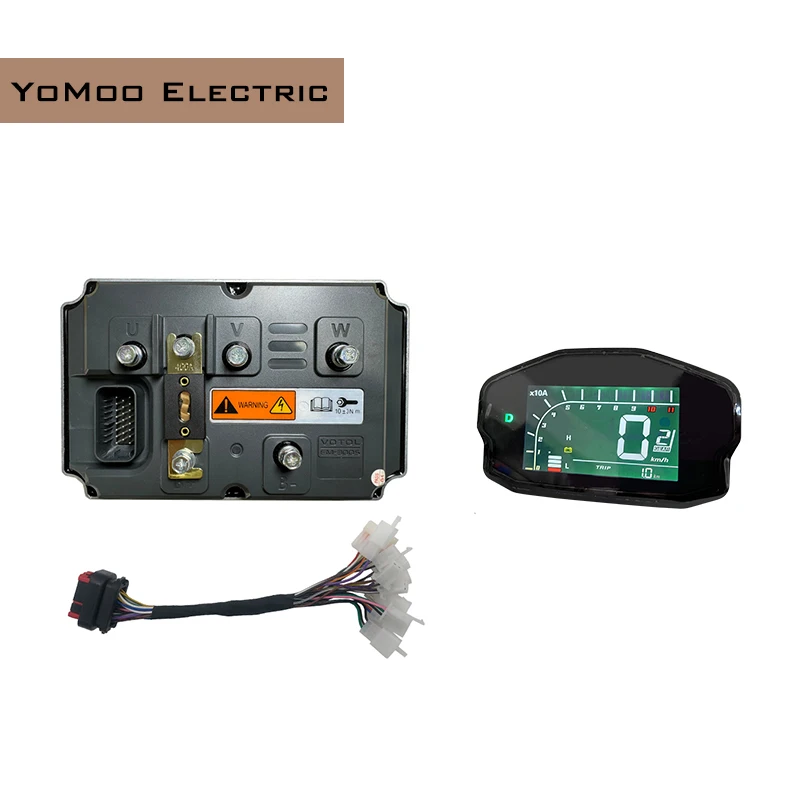 Контроллер синусоидальной волны VOTOL EM300S BLDC 72 В Boost 550 А 8 кВт-10 кВт с дисплеем DKD ONE-Lin для двигателя среднего привода-концентратора