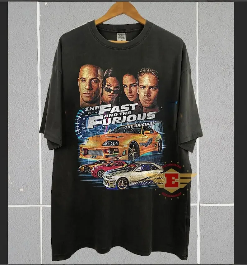 Рубашка Furious Paul Walker 2: рубашка Fast And Furious, футболка унисекс