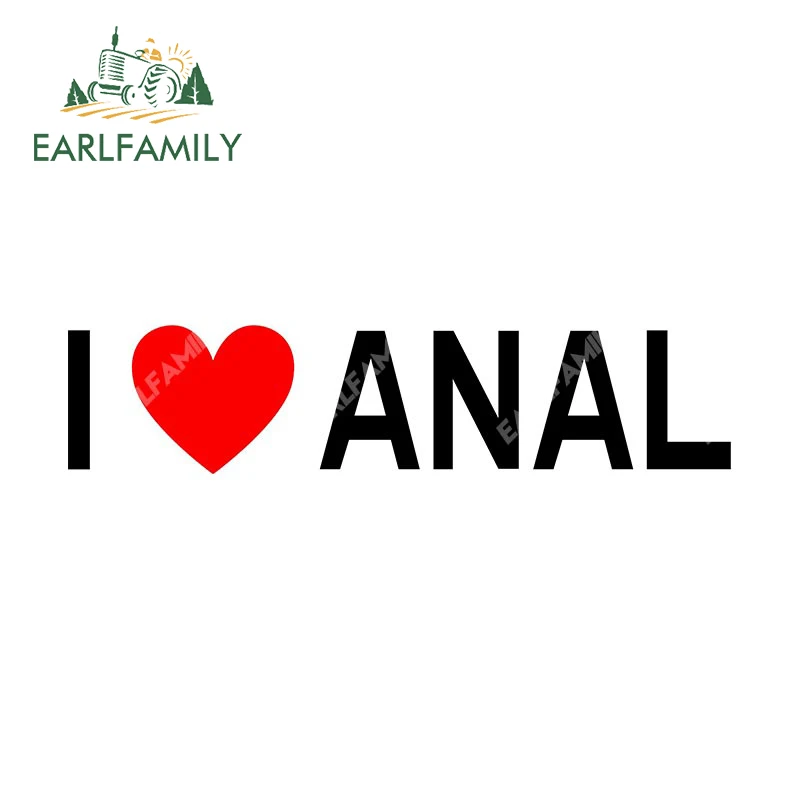 EARLFAMILY 13 см для I Love, анальная Юмористическая наклейка для автомобиля, искусственная виниловая индивидуальная фургон, креативный декор для мотоцикла
