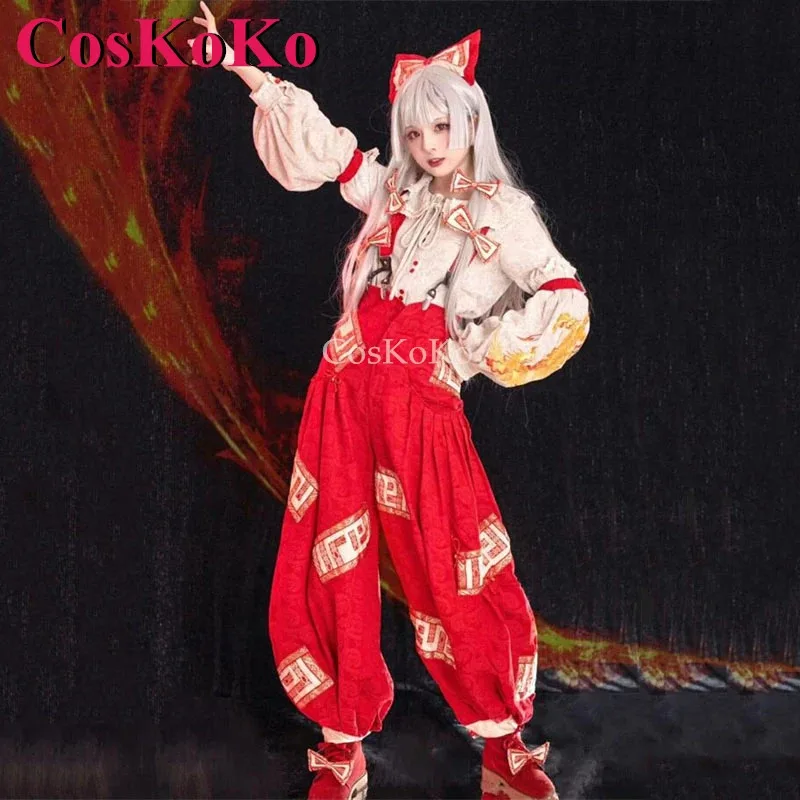 CosKoKo Fujiwara No Mokou косплей аниме игра Touhou Project костюм прекрасная милая униформа Хэллоуин вечерние ролевые игры одежда новая