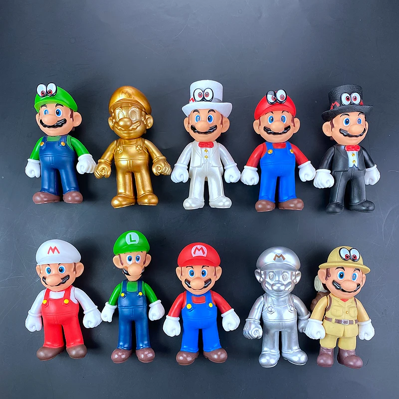 Фигурка героя «Супер Марио», Аниме Кукла Луиджи персик Bowser Yoshi Wario, мультяшная игрушка, подарок для детей на день рождения