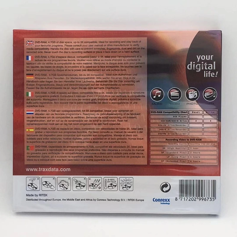 5 шт.партия, перезаписываемый односторонний DVD-диск (art.: 3920bd0adc230) - 3920bd0adc230