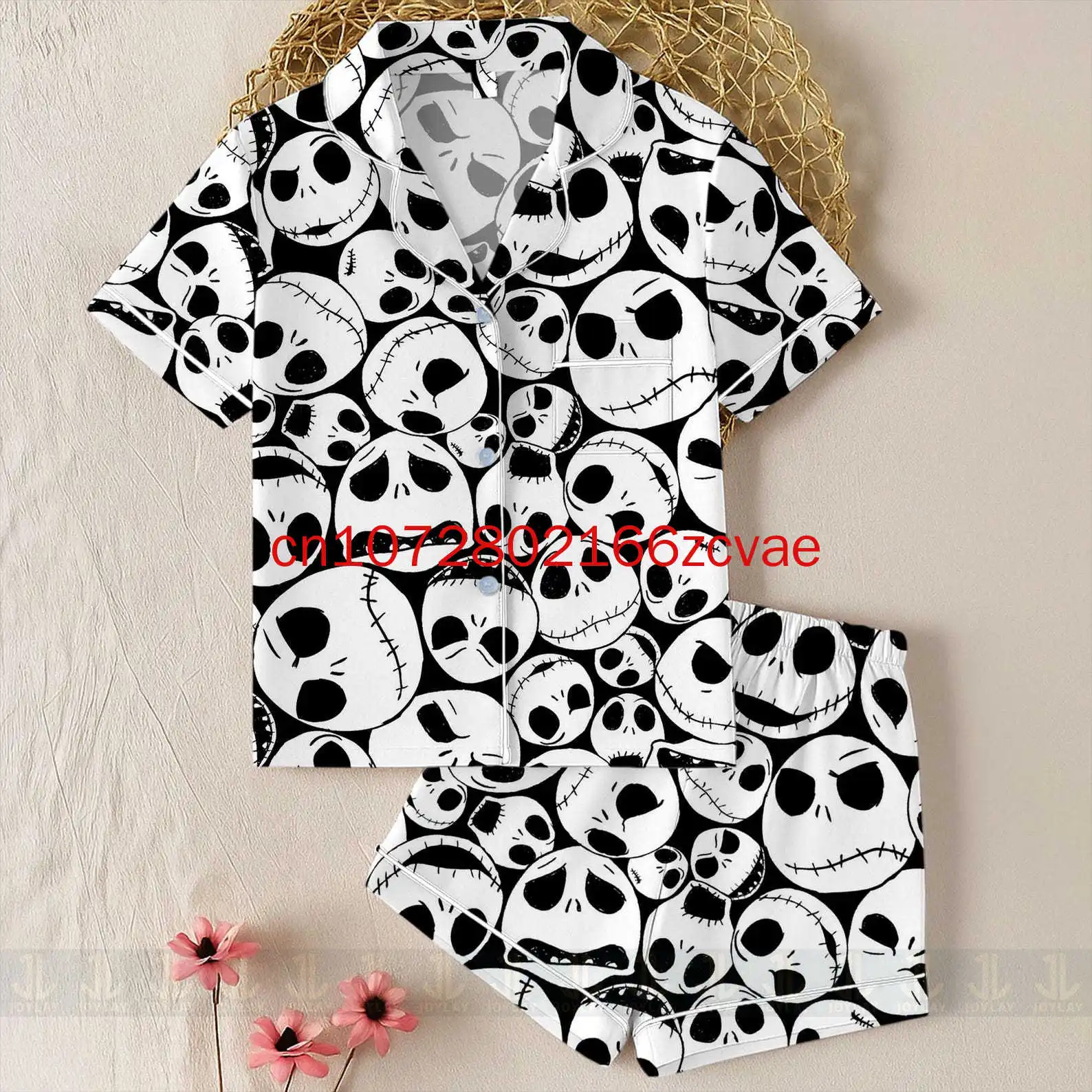 Новинка 2025 года, Рождественский пижамный комплект унисекс Disney Jack Skellington Nightmare Before Christmas Shir
