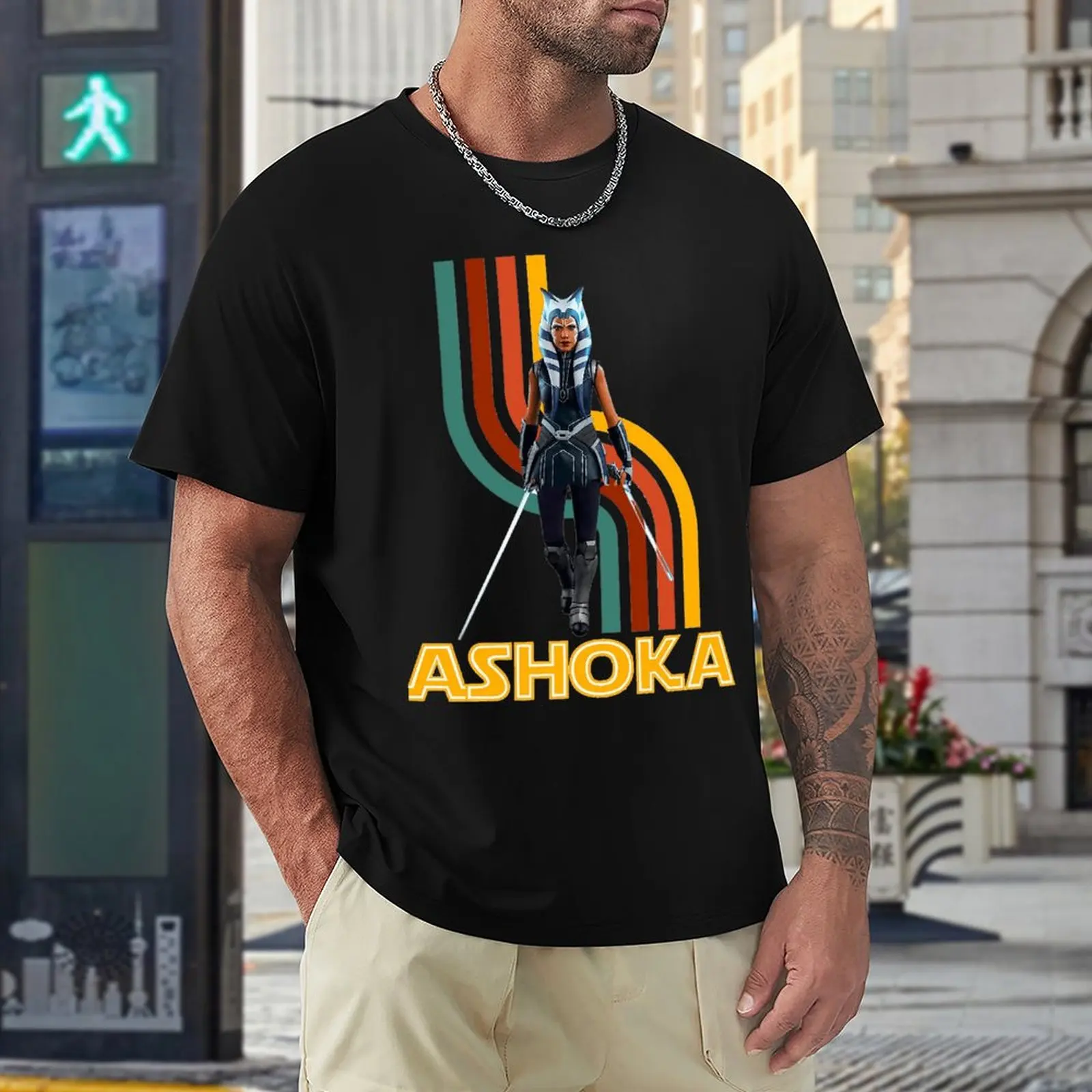 Уникальная футболка ASHOKA SILLHOUTE, 18 размеров, с круглым вырезом