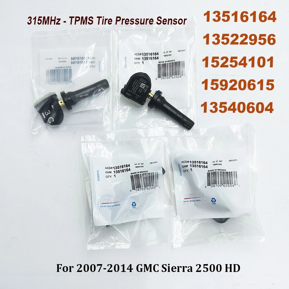 4 шт. 13516164 TPMS 315 МГц датчик давления в шинах 13522956 15254101 15920615 13540604 для Chevrolet
