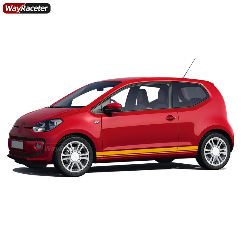 Фото 2 шт., наклейки на юбку для автомобиля Volkswagen VW UP GTI Cross №4