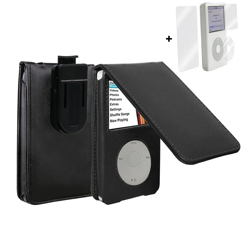 Кожаный защитный чехол для Apple iPod Classic 6th 7th 80G 120G тонкий 160G iPod Video 5th 30G + защитная пленка